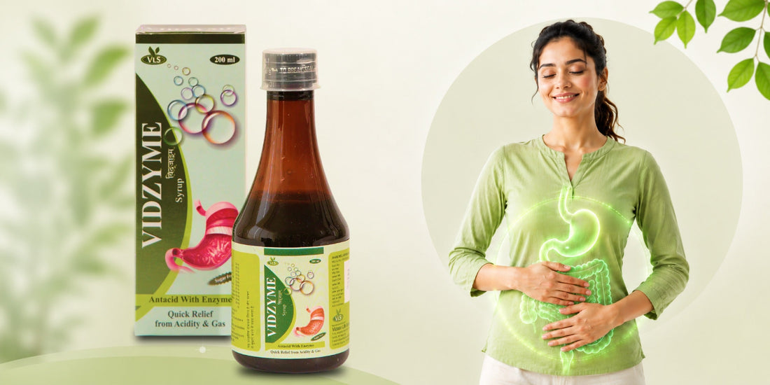 How Vidzyme Ayurvedic Digestive Syrup Helps Improve Digestion and Relieve Bloating Naturally